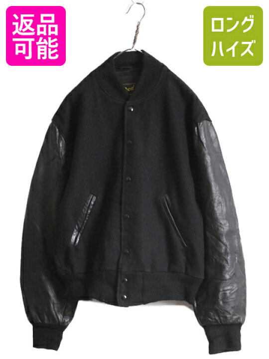 楽天市場】70s 80s USA製 REED SPORTSWEAR 袖レザー ウール スタジアム  