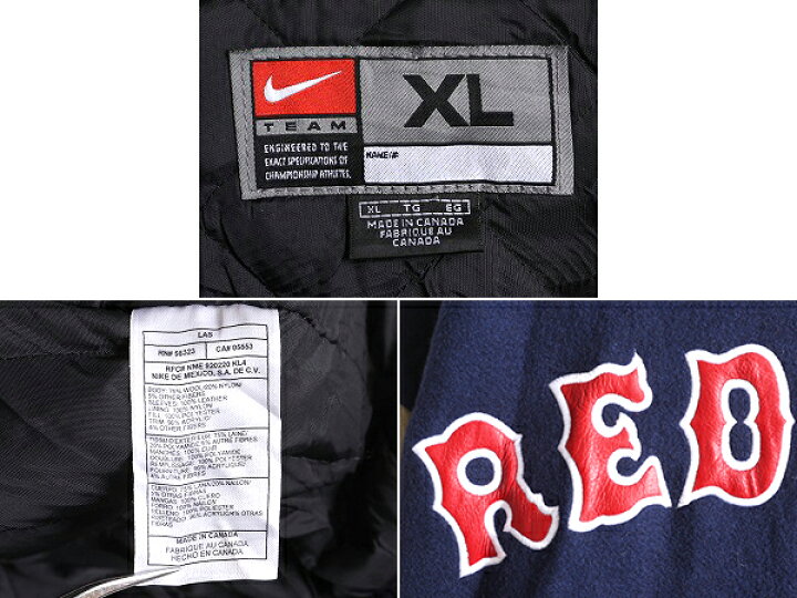 楽天市場】00s ナイキ MLB オフィシャル レッドソックス 袖レザー 