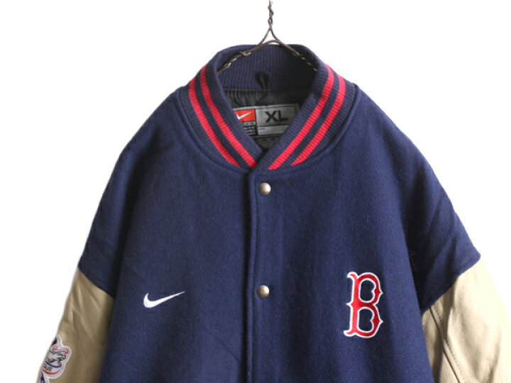 楽天市場】00s ナイキ MLB オフィシャル レッドソックス 袖レザー 