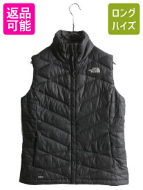 【5/25 24h限定 P8倍&400円OFF!!】 US企画 ノースフェイス ナイロン ダウン ベスト レディース S / The North Face フルジップ キルティング 550フィル アウトドア 重ね着 灰| 古着 中古 日本未発売 ノース ダウンベスト ナイロンベスト ノースリーブ ジレ 前開き ハイネッ