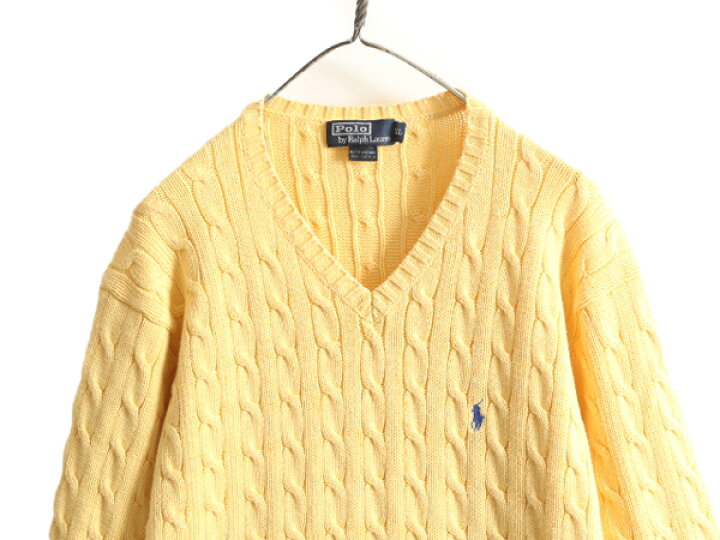 楽天市場】90s ポロ ラルフローレン コットン ケーブル ニット  