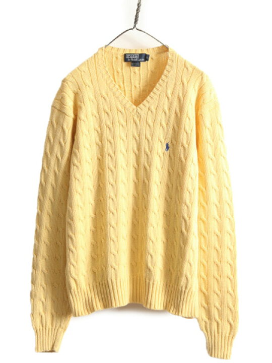 楽天市場】90s ポロ ラルフローレン コットン ケーブル ニット 