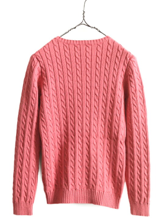 楽天市場】90s LAUREN ラルフローレン Vネック コットン ケーブル 