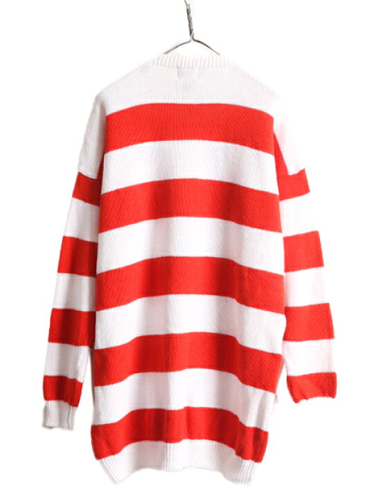 楽天市場】80s OLD GAP 二ット ワイド ボーダー ロング カーディガン 