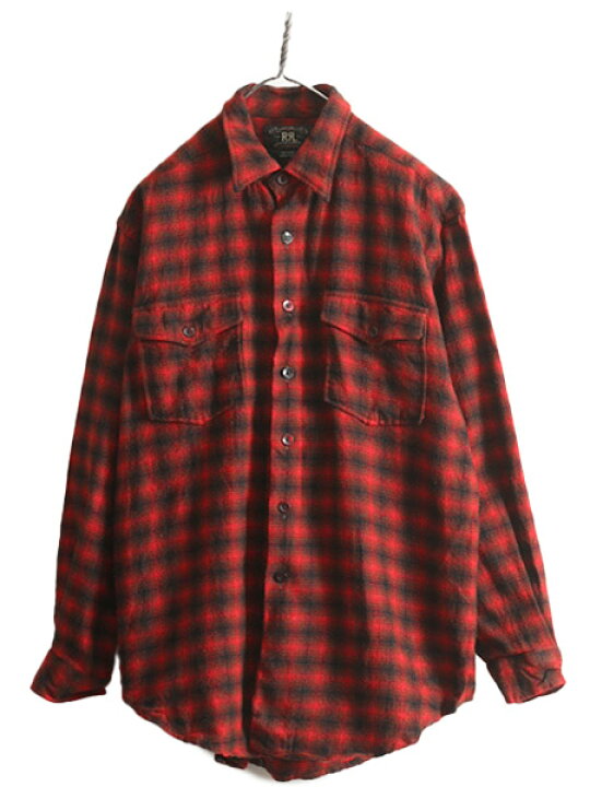 楽天市場】90s 初期タグ USA製 RRL ラルフローレン チェック ウール 