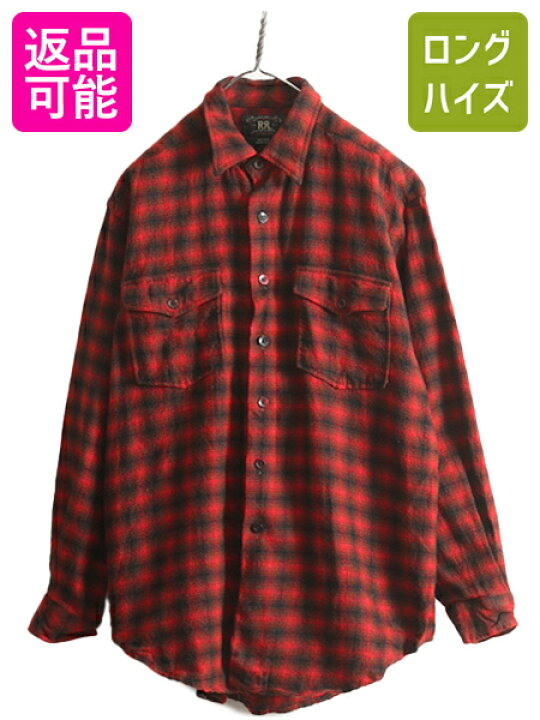 楽天市場】90s 初期タグ USA製 RRL ラルフローレン チェック ウール 