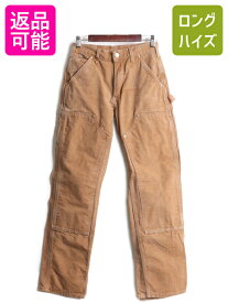 US企画 USA製 カーハート ダブルニー ブラウン ダック ペインター パンツ メンズ 28 32 / 古着 CARHARTT ワーク ストレート ヘビーウェイト| 中古 日本未発売 アメリカ製 米国製 B01 ダックパンツ ペインターパンツ ワークパンツ 厚手 ヘビーオンス ボトムス コットンパンツ