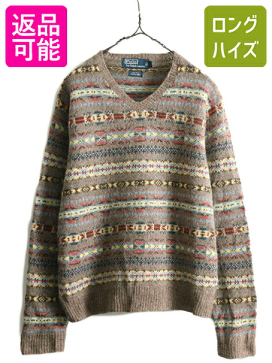 楽天市場】手編み 90s ポロ ラルフローレン フェアアイル ウール 