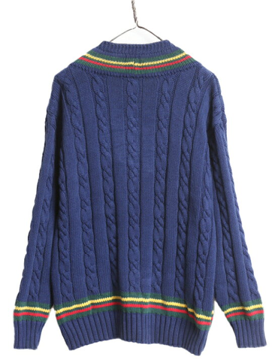 楽天市場】90s OLD GAP チルデン コットン ニット セーター メンズ L 