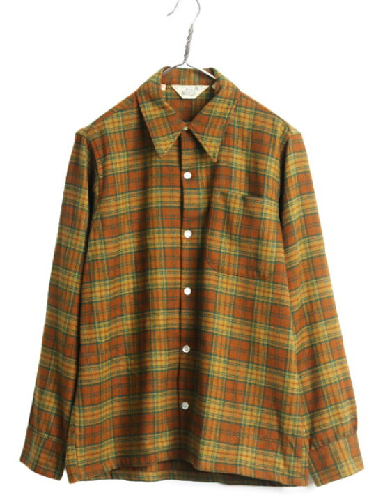 楽天市場】70s ウールリッチ チェック ウール シャツ メンズ M / 古着 