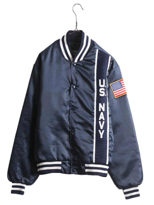 楽天市場】80s USA製 SWINGSTER USN ネイビー サテン スタジャン  