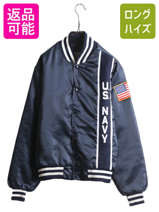 楽天市場】80s USA製 SWINGSTER USN ネイビー サテン スタジャン 