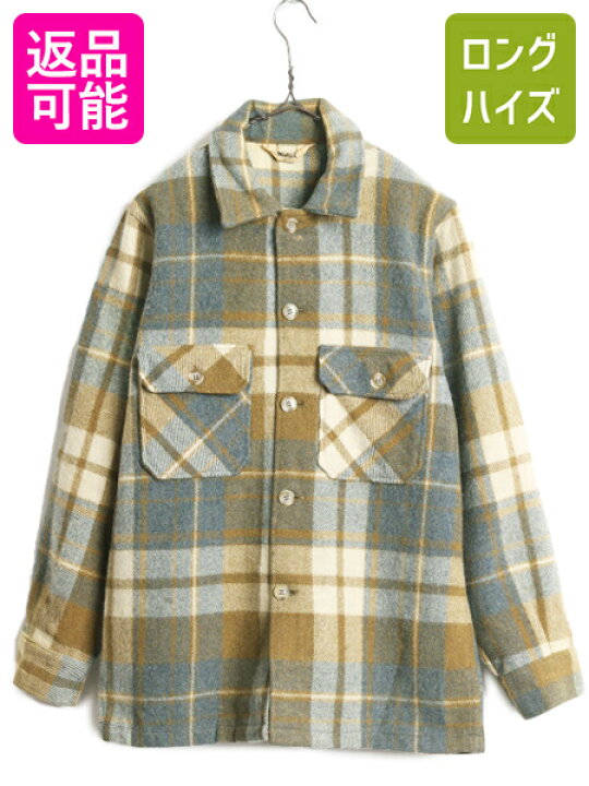 楽天市場】70s ウールリッチ チェック ウール CPO シャツ ジャケット 