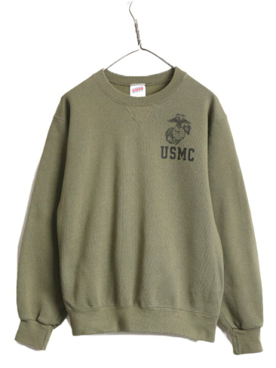 楽天市場】90s USA製 USMC マリンコープ プリント 前V スウェット 
