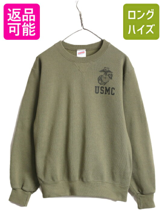 楽天市場】90s USA製 USMC マリンコープ プリント 前V スウェット 
