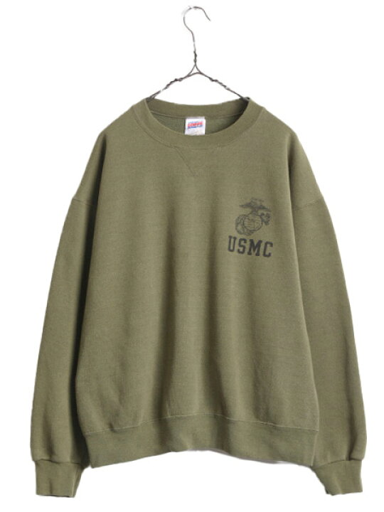 楽天市場】USA製 USMC プリント 前V スウェット メンズ L / 古着 