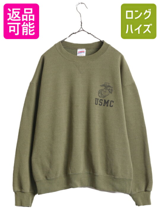 楽天市場】USA製 USMC プリント 前V スウェット メンズ L / 古着 