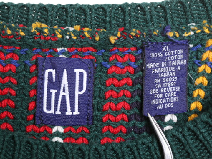楽天市場】90s OLD GAP コットン ニット セーター メンズ XL 古着 90 