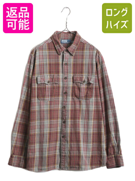 楽天市場】90s ポロ ラルフローレン チェック フランネル シャツ  