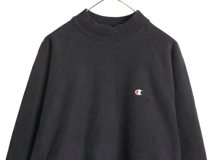 楽天市場】90s USA製 黒 ☆ チャンピオン リバースウィーブ モック 