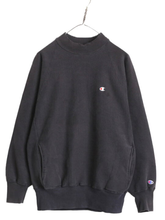 楽天市場】90s USA製 黒 ☆ チャンピオン リバースウィーブ モック 
