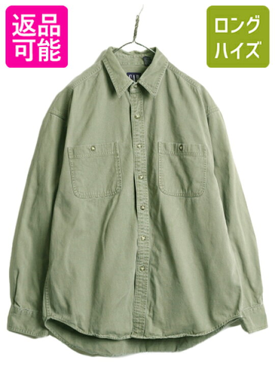 楽天市場】90s OLD GAP コットン ツイル 長袖 シャツ メンズ L / 90 