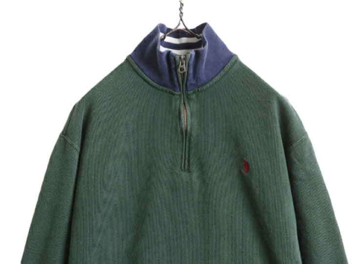 楽天市場】90s ポロ ラルフローレン ハーフジップ スウェット メンズ L 