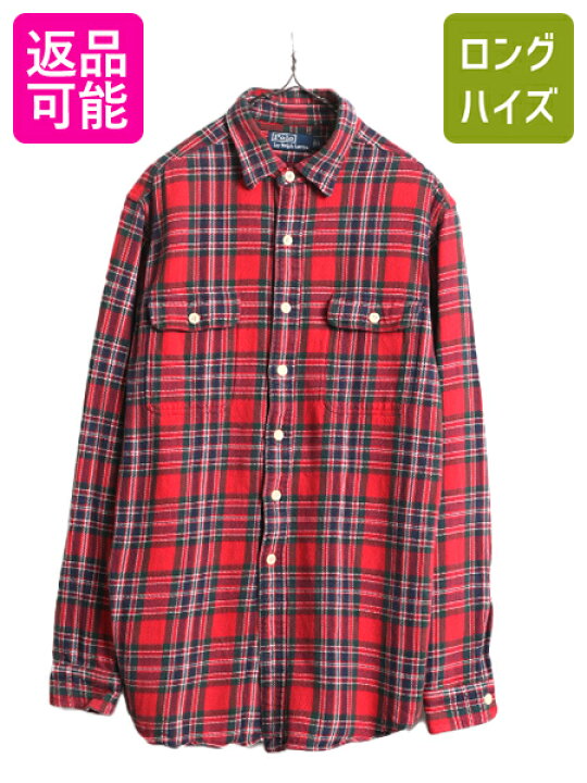 楽天市場】90s ポロ ラルフローレン チェック ヘビー フランネル 