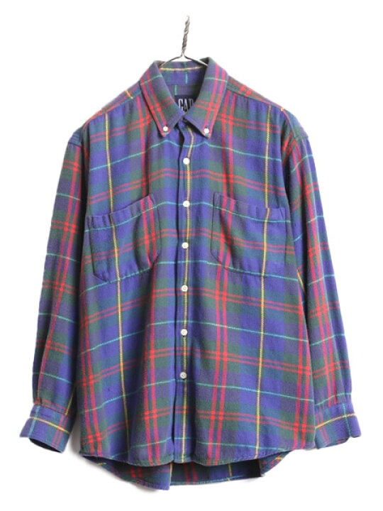 楽天市場】90s OLD GAP ヘビー フランネル シャツ メンズ S 程 90年代 