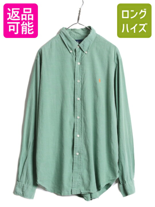 楽天市場】ラルフローレン 長袖 ボタンダウン シャツ メンズ XL / 古着 