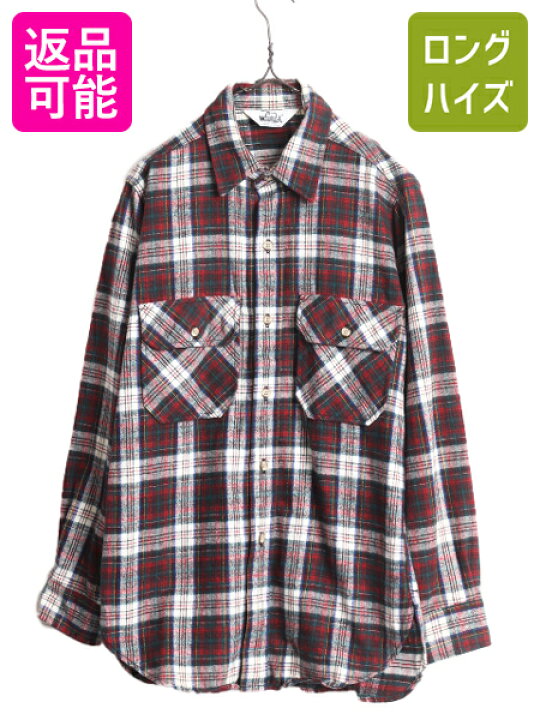 楽天市場】70s USA製 ウールリッチ チェック ヘビー フランネル シャツ 