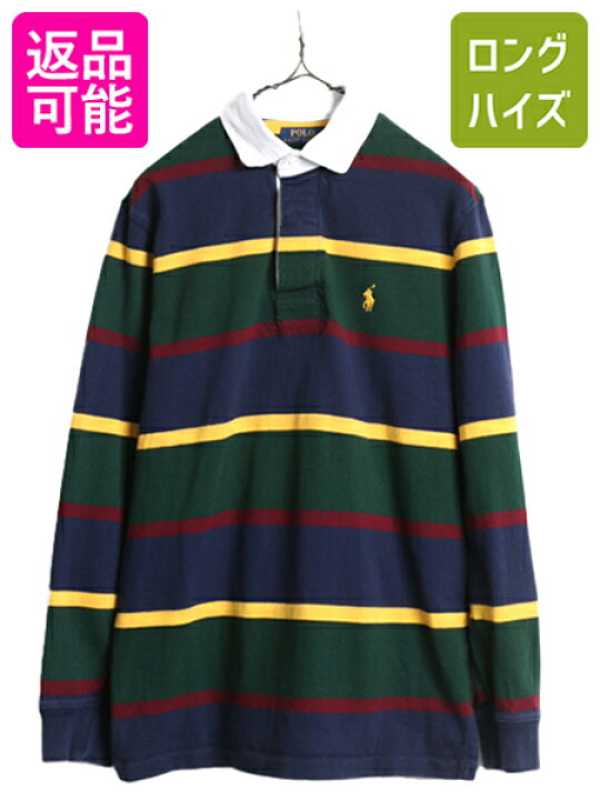 楽天市場】ポロ ラルフローレン ボーダー 長袖 ラガー シャツ メンズ S 