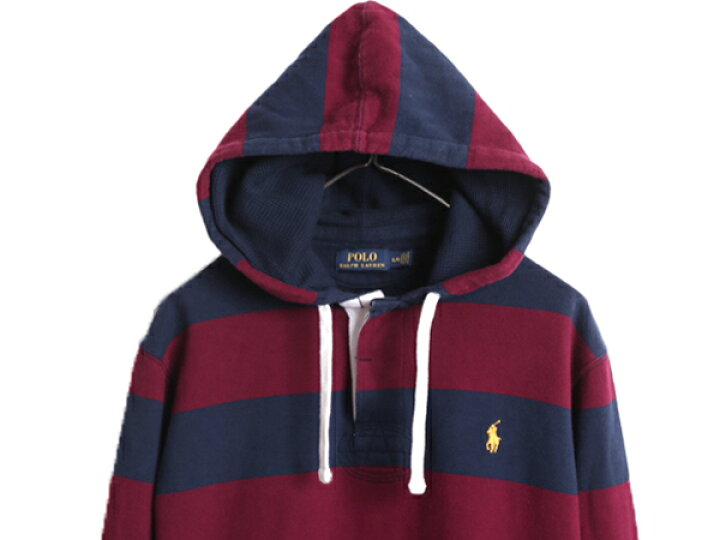 楽天市場】ポロ ラルフローレン ボーダー スウェット フード パーカー  
