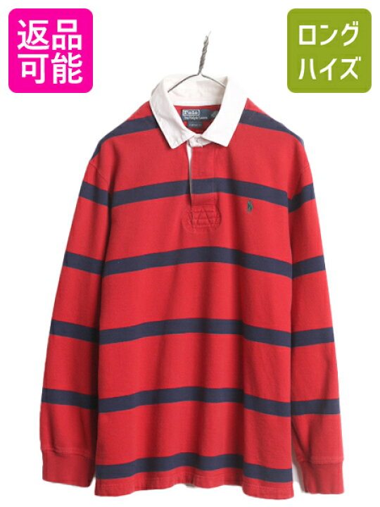 楽天市場】90s ポロ ラルフローレン ボーダー スウェット ラガーシャツ 