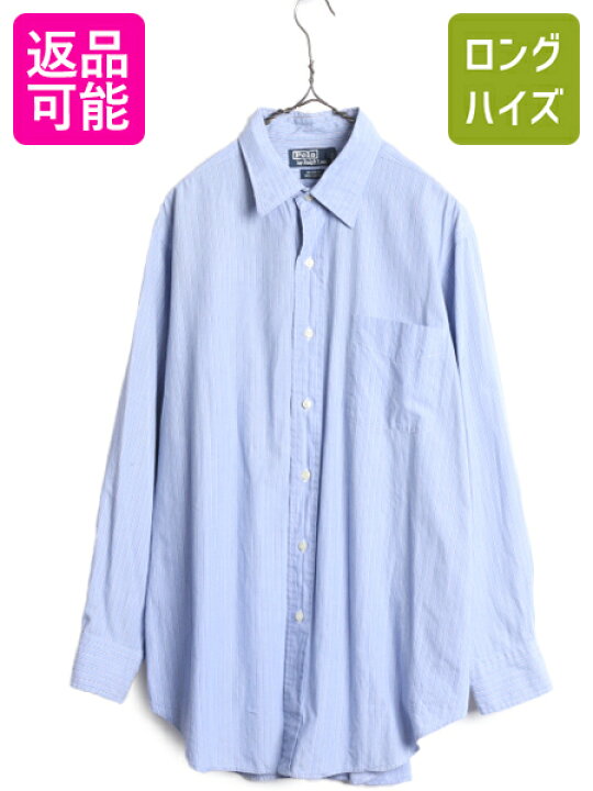 楽天市場】90s ポロ ラルフローレン ストライプ 長袖 シャツ メンズ L 