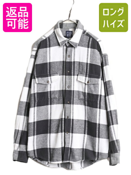 楽天市場】90s OLD GAP チェック ヘビー フランネル シャツ メンズ XL 