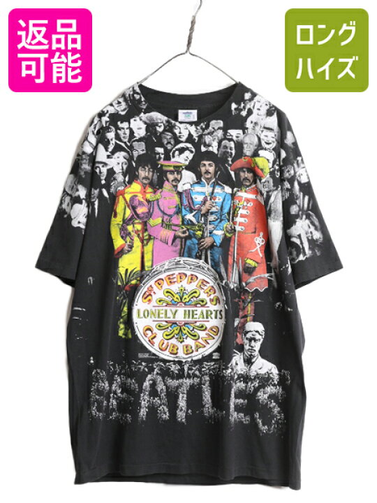 楽天市場】90s USA製 ☆ ビートルズ オールオーバー プリント Tシャツ  