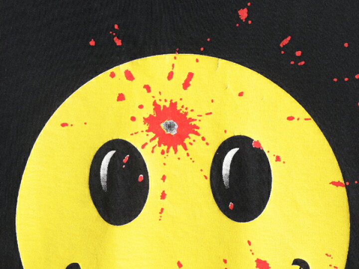 楽天市場】00s ☆ ぶち抜き スマイル イラスト プリント Tシャツ  