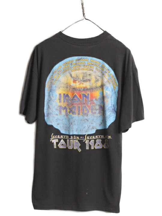楽天市場】80s USA製 ☆ アイアンメイデン ツアー プリント Tシャツ 