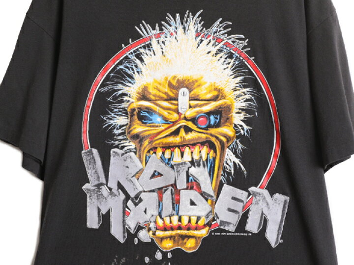 楽天市場】80s USA製 ☆ アイアンメイデン ツアー プリント Tシャツ 