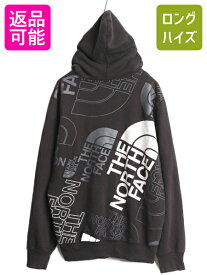 US企画 ノースフェイス グラフィック プリント スウェット フード パーカー メンズ L / The North Face プルオーバー 裏起毛 トレーナー 黒| 古着 中古 日本未発売 ブラック A7UO5 ノース スエット ロゴパーカー スウェットパーカー プリントパーカー バックプリント USED