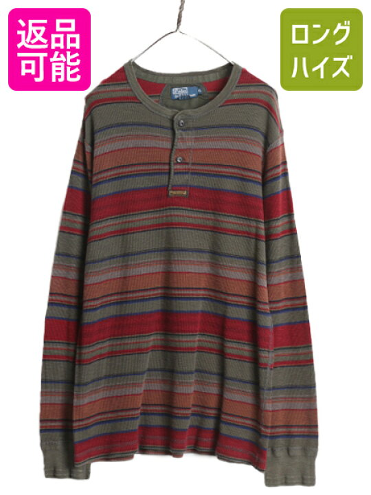 楽天市場】90s ポロ ラルフローレン ヘンリーネック ボーダー 長袖 