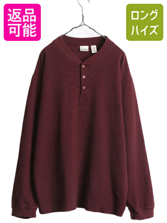 楽天市場】90s エルエルビーン ヘンリーネック 長袖 サーマル Tシャツ 