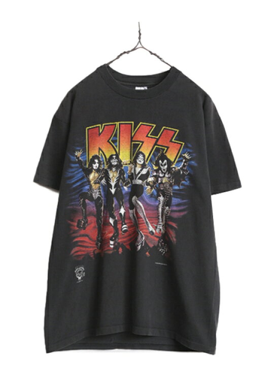 楽天市場】90s USA製 ☆ キッス イラスト プリント Tシャツ メンズ L  