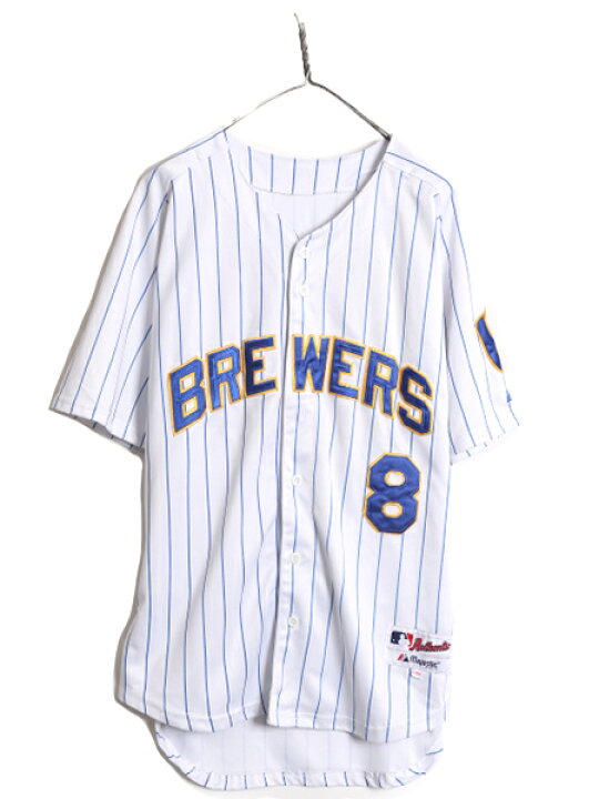 楽天市場】MLB オフィシャル Majestic ブルワーズ ベースボール シャツ 