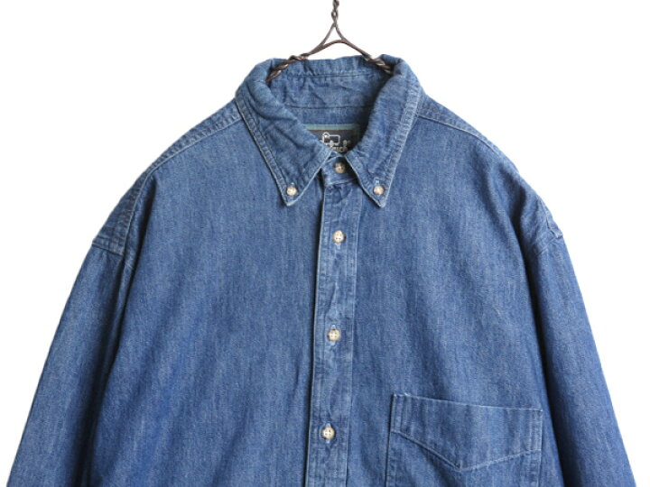 楽天市場】90s USA製 ウールリッチ ボタンダウン 長袖 デニム シャツ 