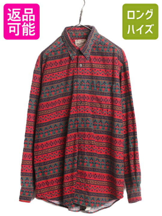 楽天市場】90s USA製 ウールリッチ ネイティブ 総柄 ボタンダウン  