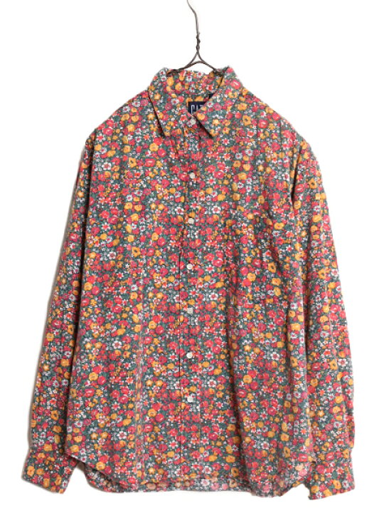 楽天市場】90s OLD GAP 花柄 長袖 シャツ レディース M / 古着 