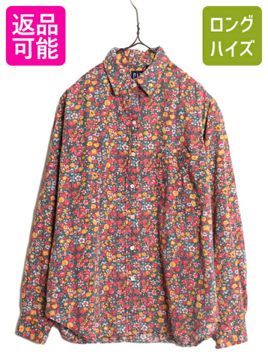 楽天市場】90s OLD GAP 花柄 長袖 シャツ レディース M / 古着 90年代 