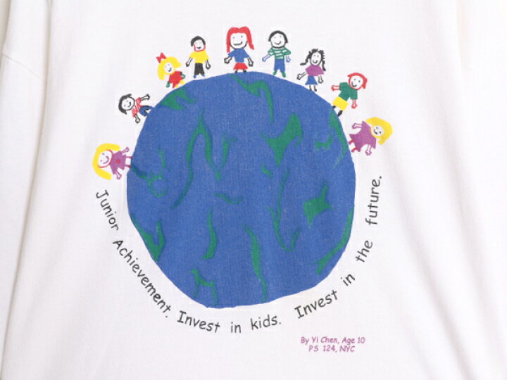 楽天市場】90s ☆ 地球 アート イラスト プリント Tシャツ メンズ XL 